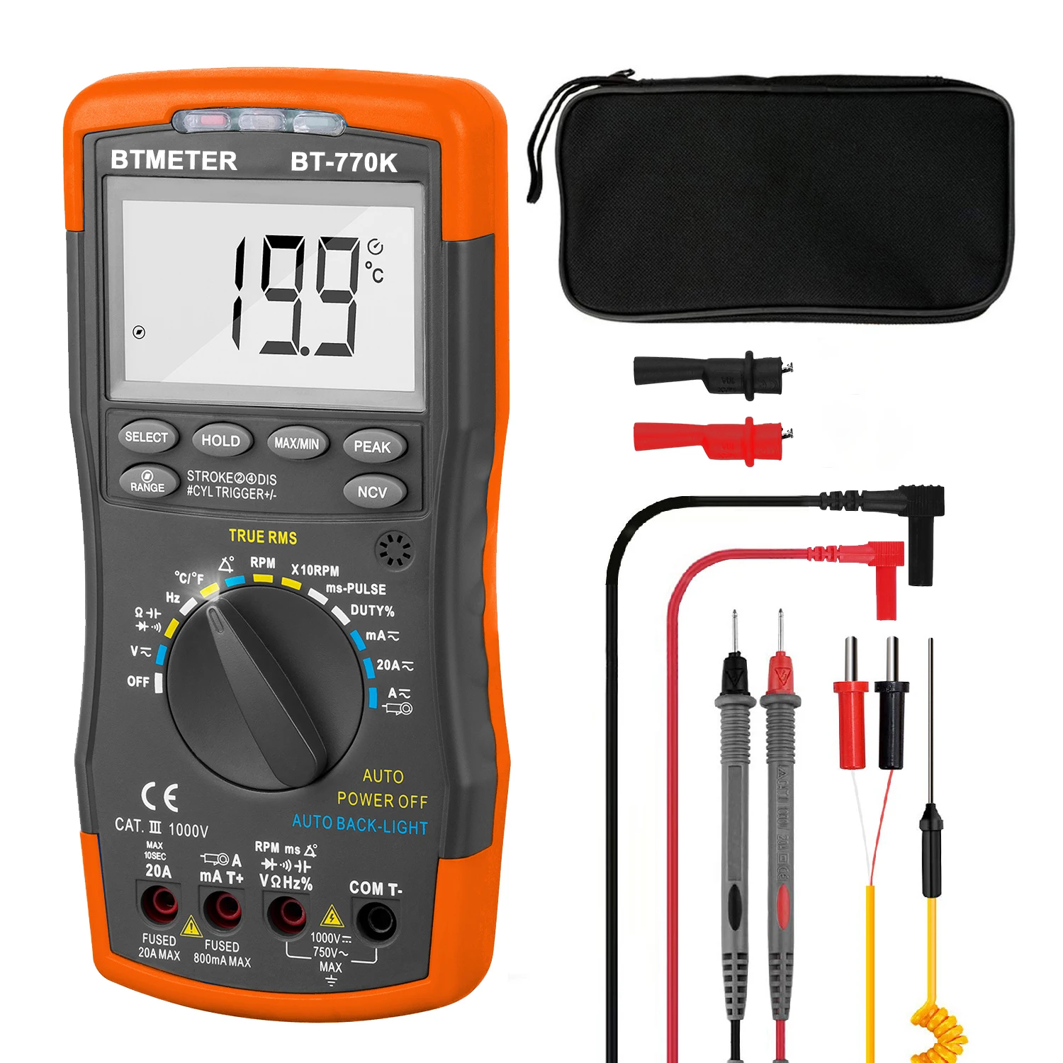 770k Digital Multimeter Auto Ranging For Dwell Angle Pulse Width Tach