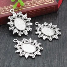 4 шт. 13x18 мм Внутренний размер античное серебро простой стиль Камея Кабошон основа Установка Подвески ожерелье Фурнитура(D4-22