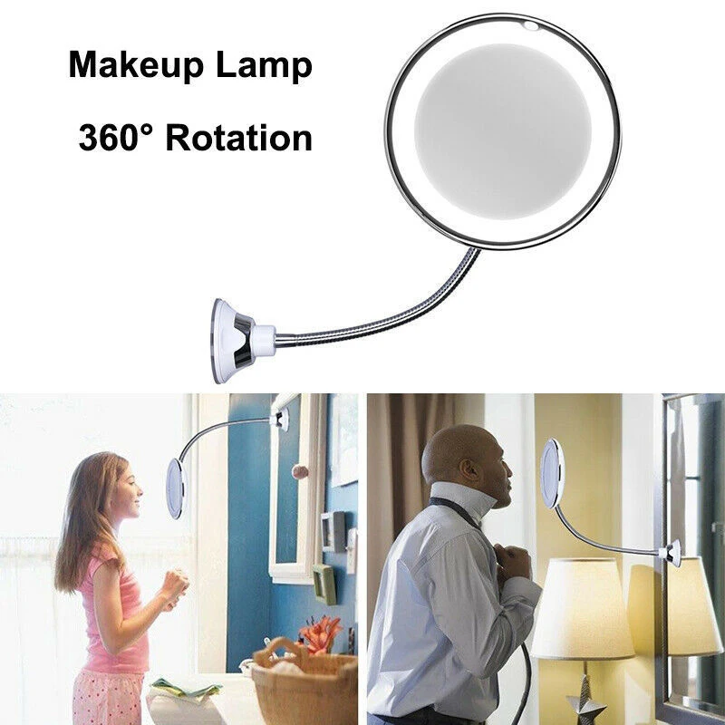 

LED Professional Lighted Mirror 10X Magnifying Makeup Mirrors Lighted Cosmetic Mirror With Light for makeup Adjustable Light