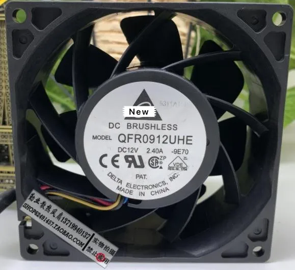 Для DELTA QFR0912UHE 9E70 DC 12 В 2.40A 90X90X38 мм серверный Вентилятор охлаждения|Пульты ДУ| |
