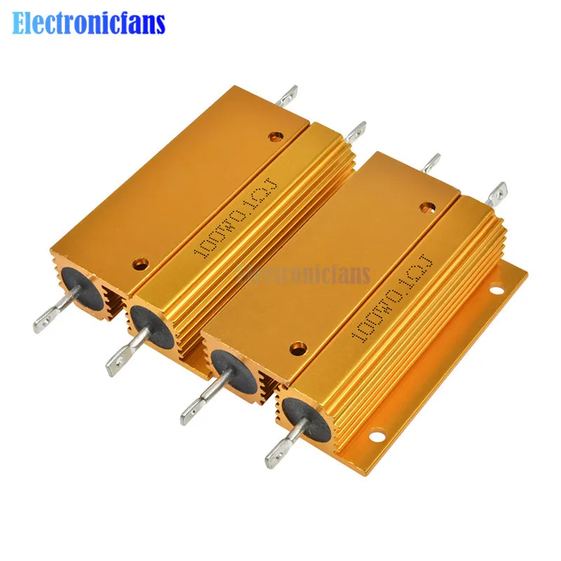 Aluminum Power Metal Shell Case Wirewound Resistor &plusmn;5% 0.1R-1K ohm 100W wirewound resistor