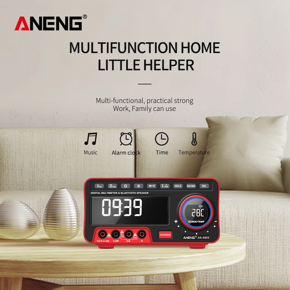 Goede Aneng AN888S Profesional Digitale Multimeter Transistor Tester 19999 Telt Auto Range Voltmeter Multifunctionele Proceskalibrator