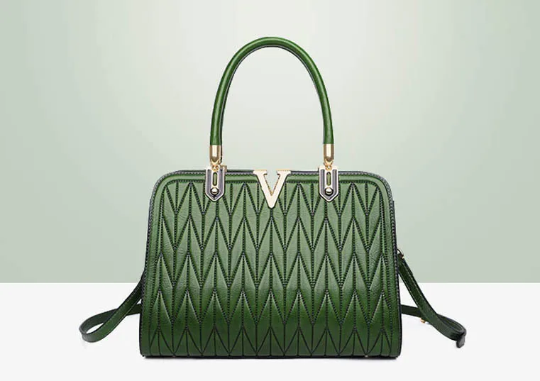 SUWERER дизайнерские сумки известный бренд женские сумки новые роскошные сумки женские сумки из натуральной кожи качественные сумки из воловьей кожи - Цвет: Green