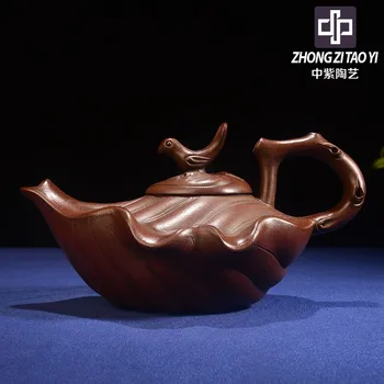 

In Purple Yixing Taiwan Backflow One Factory The Cultural Revolution Kettle Zhou Guizhen Imitate Old Kettle Old Dark-red