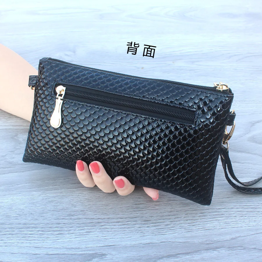 

DV [Every Day Special] New Style Bright Surface Clutch Bag Women's Mobile Phone Bag Japanese Korean Crossbody Bag Large Capacity