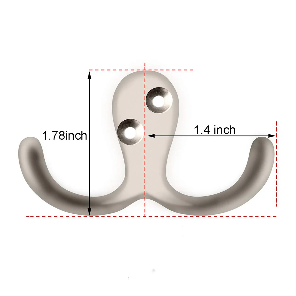6 10 шт. сверхмощный с двумя зубцами настенный крючок для одежды установлен ретро двойной крючки для халатов служебные крючки