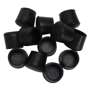 

Rubber feet for walking aids stool chair top rubber feet, 12 pieces, black
