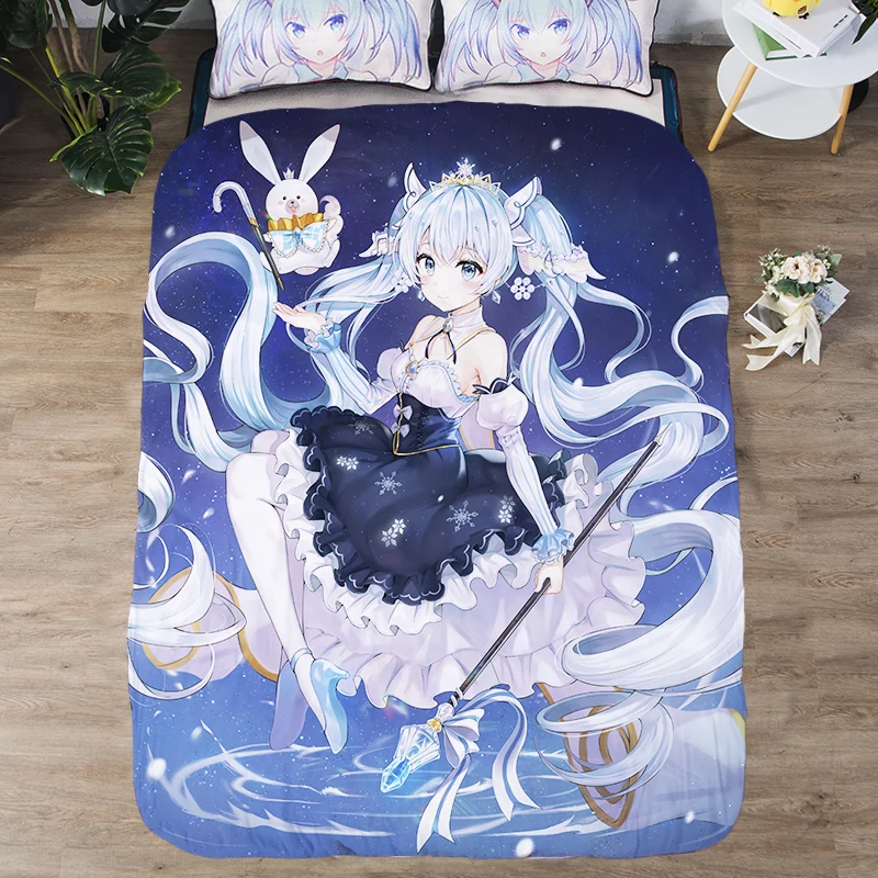 5 Hatsune Miku, летнее одеяло, мультяшное аниме, одеяло, рождественский подарок, пледы, мягкое, теплое, для кемпинга, одеяло, тонкое, стеганое, для девочки, для спальни - Цвет: 5