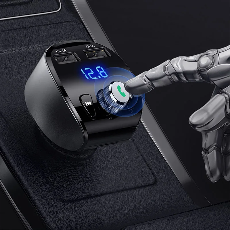 

Multifunctional Bluetooth car cigarette lighter splitter charger MP3 player hands-free call navigation mobile phone charger