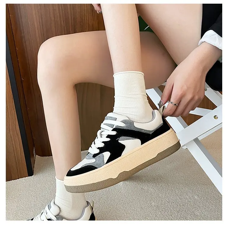 Women's Leather Sports White Shoes 2021 Autumn and Winter Cotton Shoes Retro Thick-soled Plus Velvet Old Sneakers Women's Leather Sports White Shoes 2021 Autumn and Winter Cotton Shoes Retro Thick-soled Plus Velvet Old Sneakers