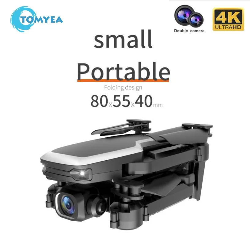

TOMYEA Mini RC Drone 4K Dual Camera UAV 2.4GHZ WIFI FPV Foldable Quadcopter Toys Christmas Gift