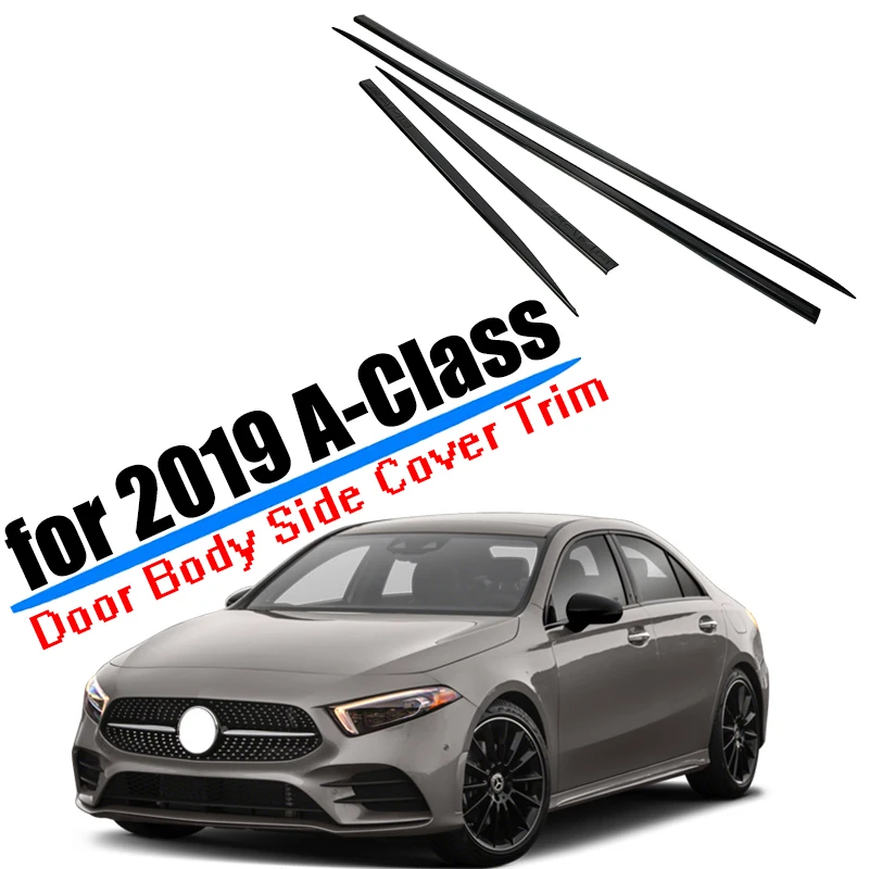 Автомобильные аксессуары подходят для Mercedes-Benz A-Class W177 боковой молдинг двери Крышка отделка пластик Серебряный автомобиль Стайлинг