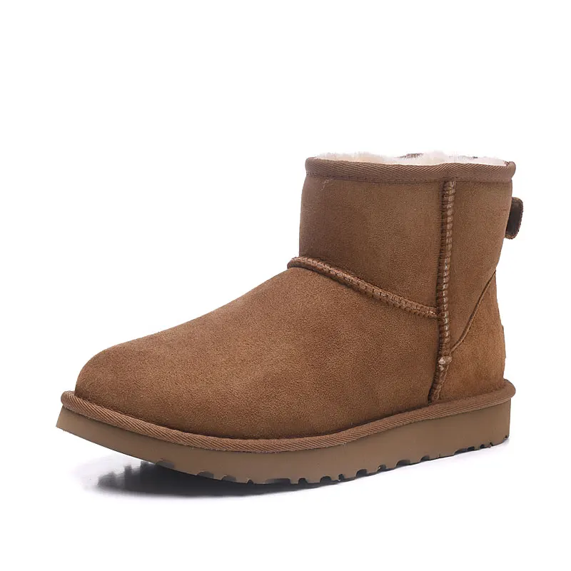 

New Luxury Designers Winter Snow Boots For Women Warm Flat Plus Size Platform Lace Up Ladies Shoes Waterproof Female Suede Ankle
