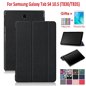 

For Samsung Galaxy Tab S4 10.5 Case Cover 2018 Tablet SM-T830 T835 T837 Magnetic Auto Sleep/Wake Smart Trifold Stand Case+Gifts