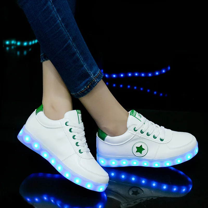 Размеры 30-44; детская повседневная обувь; кроссовки со светящейся подошвой; USB зарядка; Светящиеся кроссовки со светящимися вставками для девочек и мальчиков; женская обувь