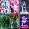 5D DIY Round Drill Diamond Painting Cross Stitch Flower 3D Diamond Art Embroidery Landscape Tree Diamond Mosaic Decor Gift ► Photo 1/6