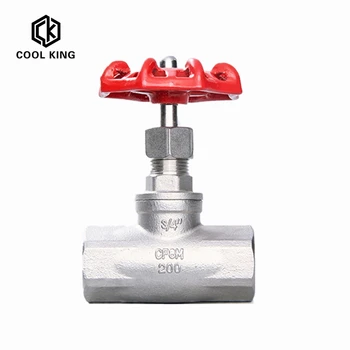 

1/2" 3/4" 1" Manual Globe valve Stainless Steel 304 Female Cut-off valve hard seal stop valve DN15 DN20 DN25