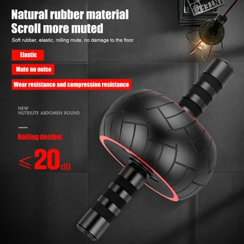 

Non-Slip Ab Roller No Noise Arm Waist Leg Strength Trainer Body Building Home Gym Fitness Abdominal Wheel Ab Roller with Mat