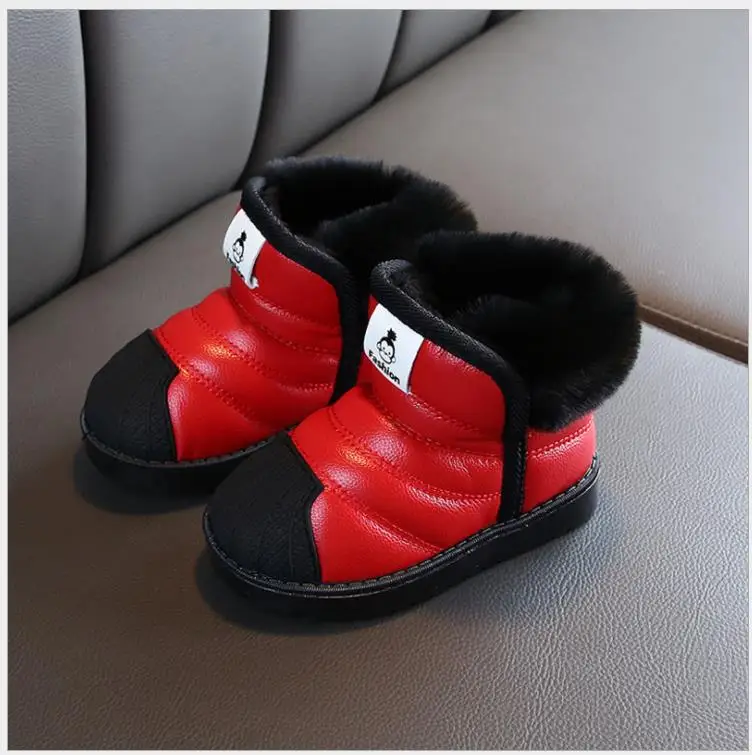 

Winter Baby Girls Boys Snow Boots Warm Outdoor Children Boots Waterproof Non-slip Kids Plush Boots Infant Shoes
