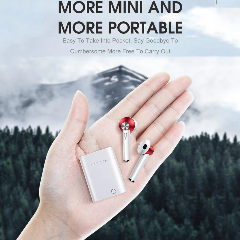 TWS Bluetooth 5 0 стерео наушники Беспроводные спортивные басовые с микрофоном для Iphone