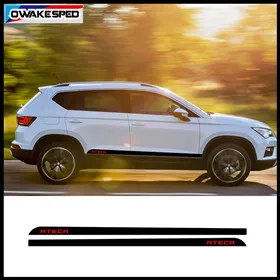 Car Styling Racing Sport Stripes For Seat ATECA FR X-Perience Door Skirt Stickers Both Side Accessories Auto Body Decor Decals (3)_副本
