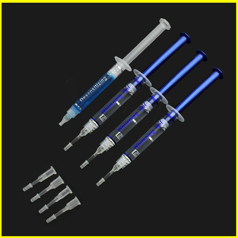 Professional Teeth Whitening Kit 4 Gel 2 Strips 1 LED White Tooth Bleach Blanchiment Dent Tanden Bleken Blanqueador Dental Care (4)