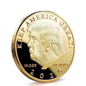 

2020 Donald J. Trump Commemorative America 45th President Novelty Coin Keep America Great Commander Chief Gold DROPSHIP