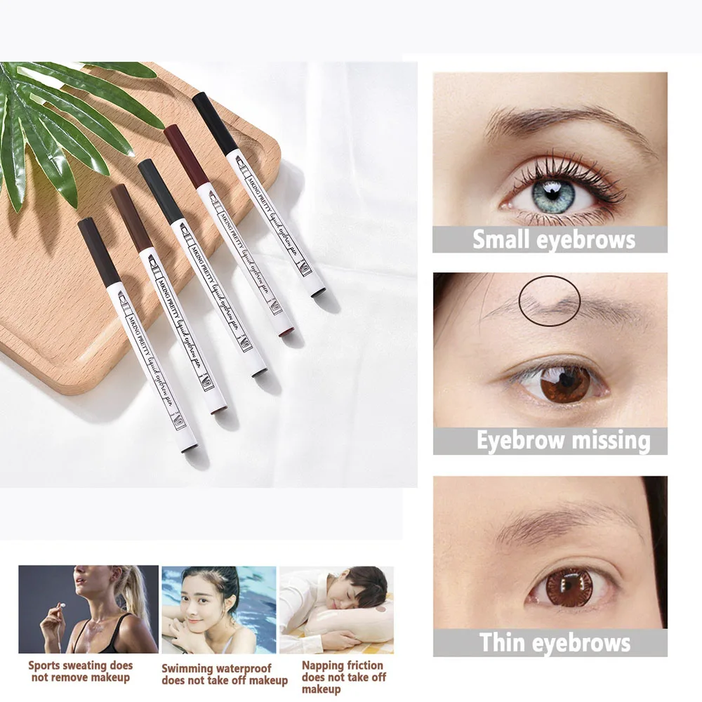 

Natural 3D Microblading Tattoo Eyebrow Ink Fork Tip Pen Eyebrow Makeup Pencil Pen Long Lasting Waterproof Easy to use Cosmetics