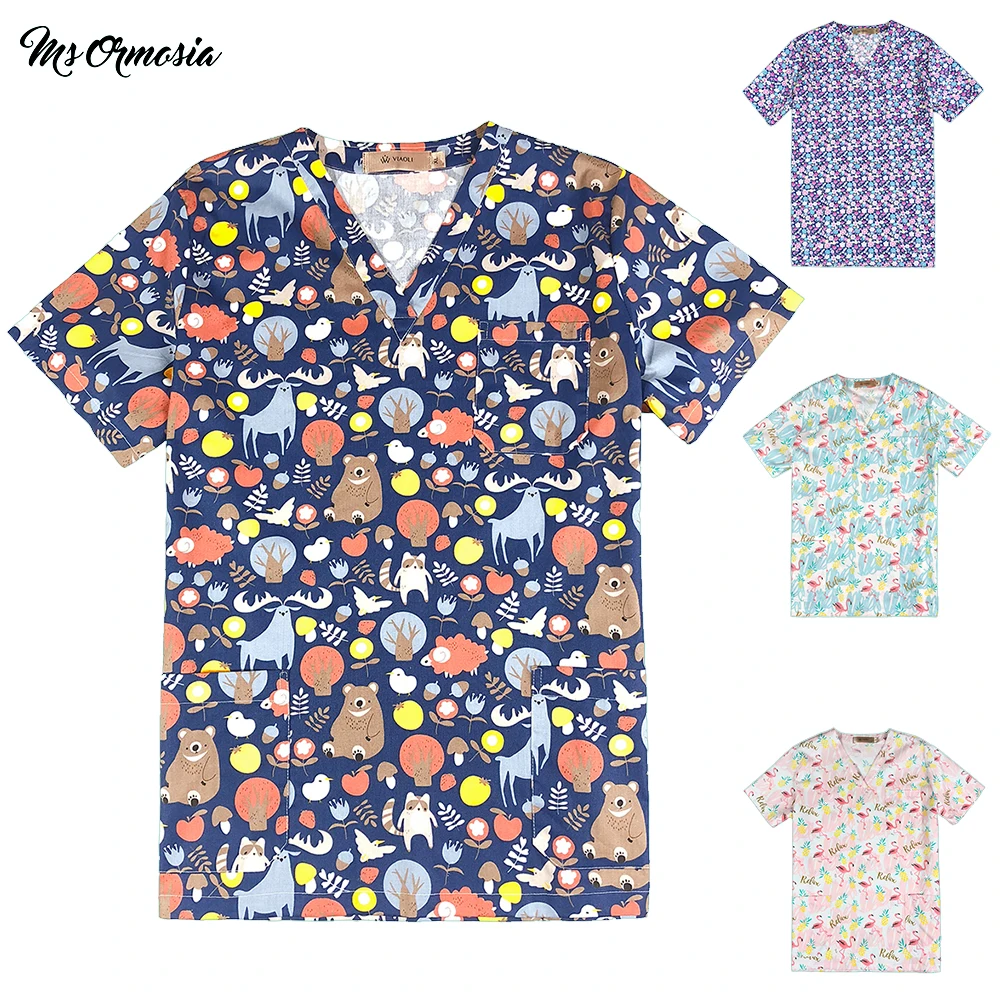 

New solid color slim cotton simple and unfading uniform suit beauty salon uniform laboratory pet shop frosted workwear suit