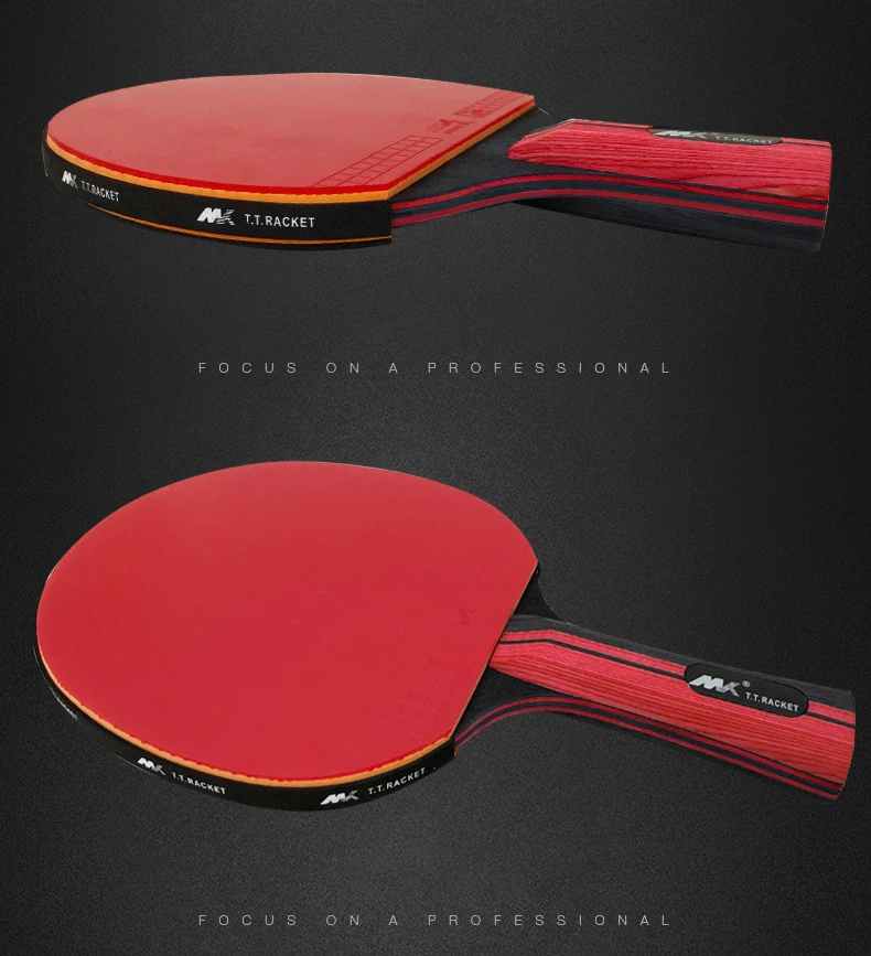 Оригинальная ракетка для настольного тенниса, 6 звезд, двойные прыщи, резиновая ракетка для пинг-понга, tenis de mesa, Настольный теннис с сумкой