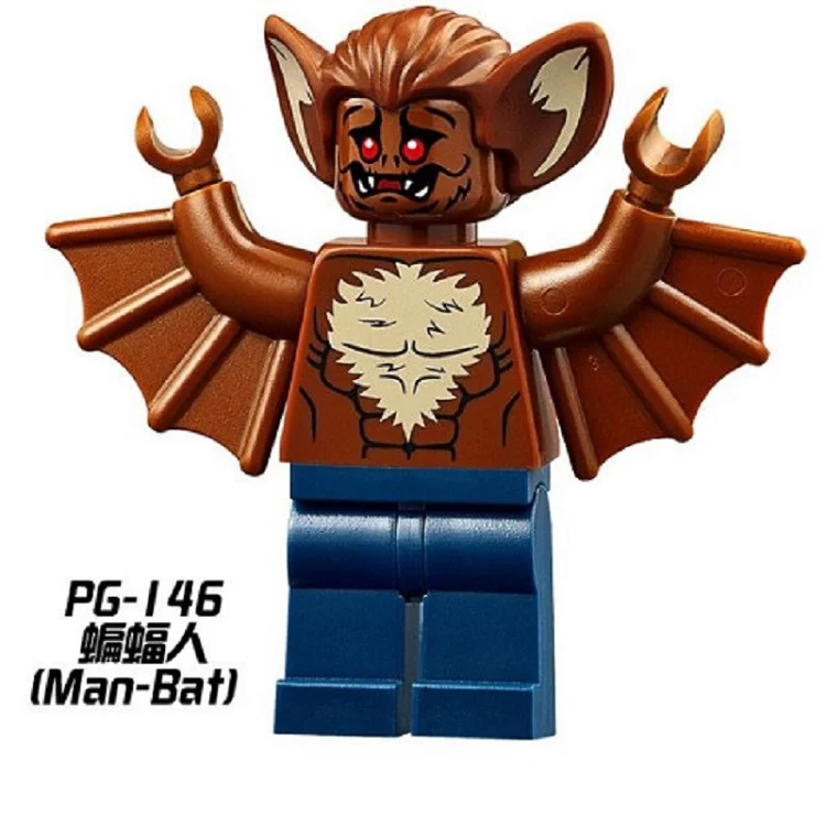 

Super Heroes Batman Movie Arkham Asylum Man-Bat Two-Face Bruce Wayne Robin Model Building Blocks Bricks Toys for children PG146