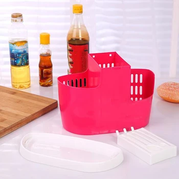 

JEYL Chef Knife Bag Multifunction Knife Holder Plastic Block Bar Dividing Grid Barrel Chopsticks Cage Cutlery Holder Stand for K