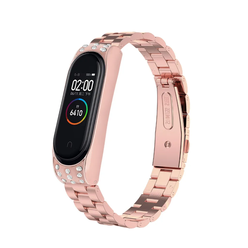 Сменный Браслет с ремешком+ металлическая рамка для Xiaomi Mi Band 4 Bracelet Модный Роскошный тонкий ремешок аксессуары для часов