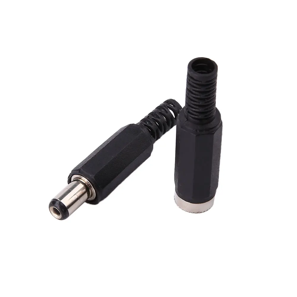

In-Line Plug DC Connector Adapter Socket Connector 2.1x5.5mm 1Pair Male Female Jack Damp Proof Barrel