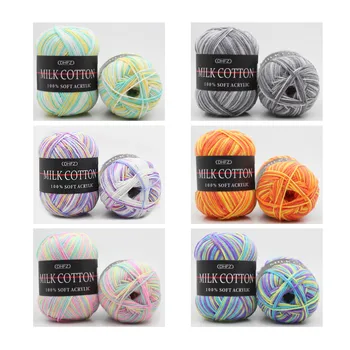 

12 Rolls Assorted Color Smooth Soft Milk Cotton Yarn DIY Hand Knitting Baby Wool Craft Shawl Scarf Crochet Thread Craft Supplies