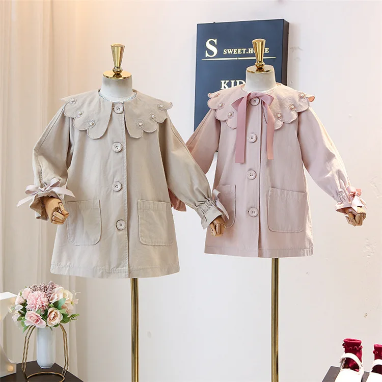 

5340 Cute Flower Princess Easter Day Toddler Baby Girl Jacket Kid Coat 2020 Spring New Children Outwear wholesale girls clothes