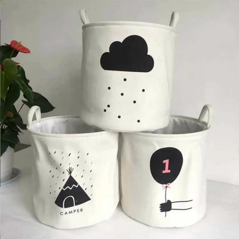 

Waterproof Cotton Linen Laundry Basket for Dirty Clothes Folding Toy Organizer Storage Bucket Home Storage Three Colors