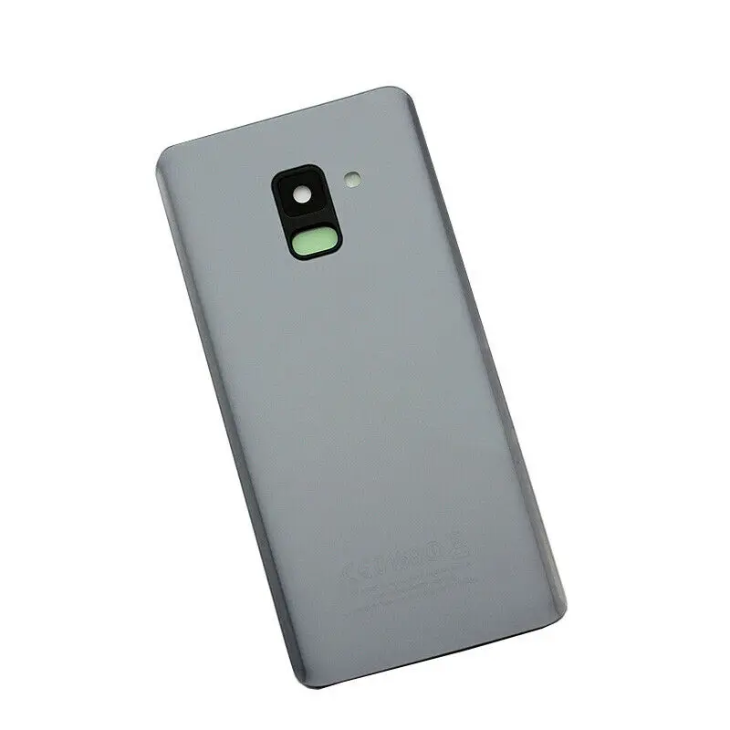 Для Samsung Galaxy A8 A530 SM-A530F A530F A530DS корпус батареи стекло задняя крышка камеры крышка объектива+ наклейка - Цвет: Gray