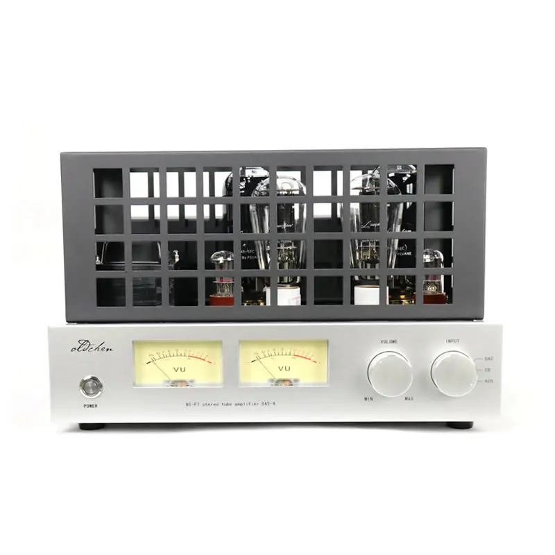 

300B pushes 845 high power class A tube amplifier, output power 25W × 2, frequency response 18Hz--35KHz distortion: 1%(1kHz)