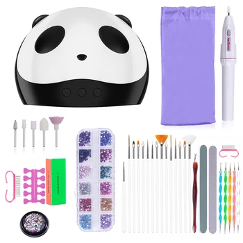 

Manicure Set With Panda 36W Nail Lamp Manicure Tools Kit Electric Nail Drill For Nail Art DIY Tools Drop Shipping Nail Art Tool