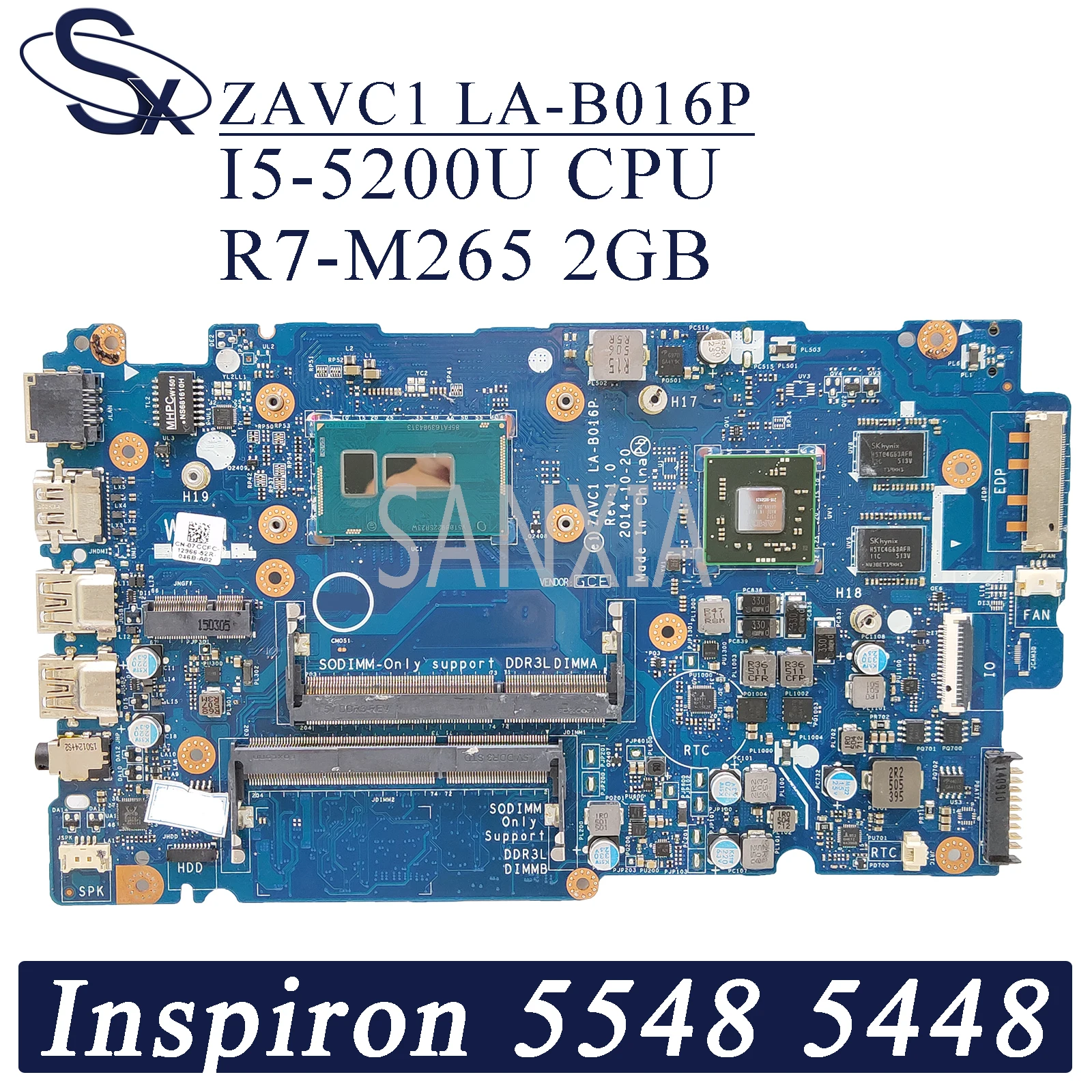 Материнская плата KEFU для ноутбука Dell Inspiron 15 5548 14 5448 оригинальная материнская 10000 2