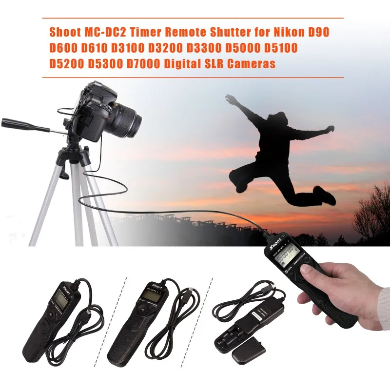 

Timer Remote Control Shutter Cable Release Switch Controller Cord For Nikon Z7 D750 D610 D7500 D7200 D5600 D3300 Camera