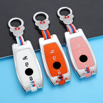 Custodia protettiva per chiave auto in lega di zinco custodia protettiva morbida per Mercedes Benz 2017 classe E W213 2018 classe S accessori Car styling 2 Custodia protettiva per chiave auto in lega di zinco custodia protettiva morbida per Mercedes Benz 2017 classe E W213 2018 classe S accessori Car styling - Custodia protettiva per chiave auto in lega di zinco custodia protettiva morbida per Mercedes Benz