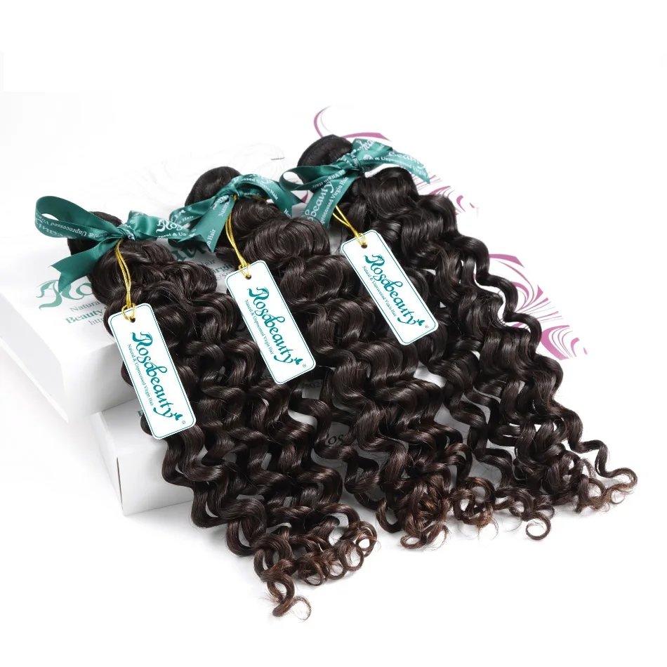 Rosa beauty 8-30 натуральные волосы, глубокая волна, бразильские волосы remy, вплетаемые 28, 30 дюймов, двойные нарисованные человеческие волосы, Уток 3, 4 пряди