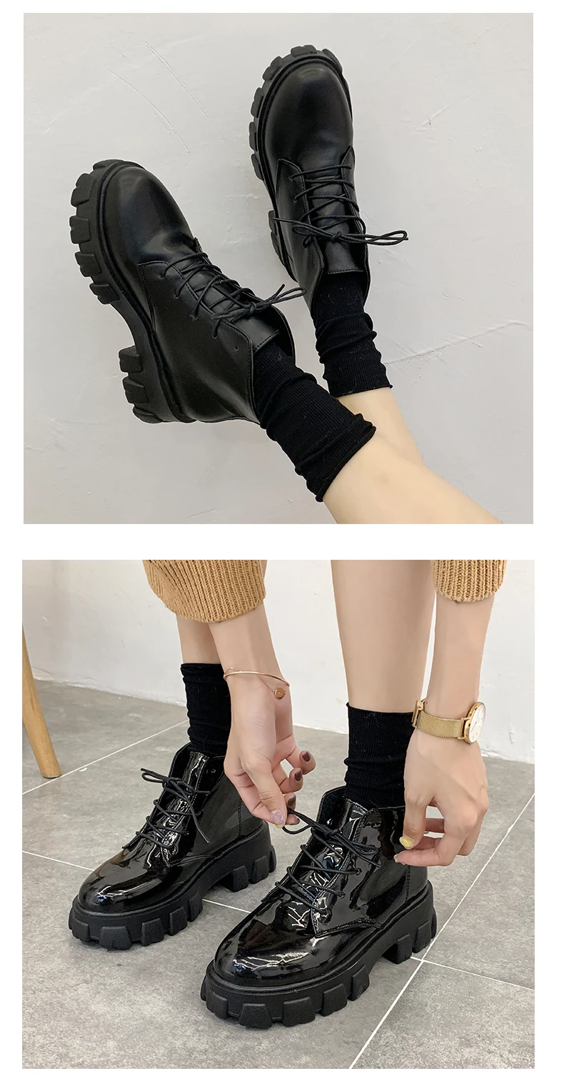 Брендовая женская обувь на шнуровке сапоги для верховой езды сапоги с круглым носком женские ботиночки г. Зимняя обувь на низком каблуке, модная обувь до середины икры в стиле рок