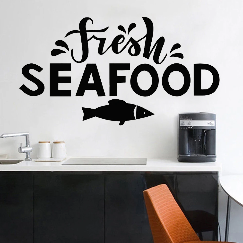 Fresh Seafood Wall Sticker Restaurant Sign Window Decoration Fish Decal Beach Bar Stickers Kitchen Room Decor Wall Stickers Aliexpress Fresh Seafood Wall Sticker Restaurant Sign Window Decoration Fish Decal Beach Bar Stickers Kitchen Room Decor Wall Stickers Aliexpress