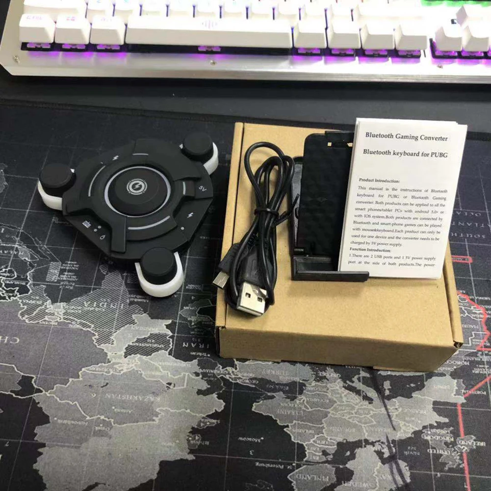 PUBG Mobile Gamepad Controller Gaming Keyboard Mouse Converter For Android ios Phone to PC Bluetoot