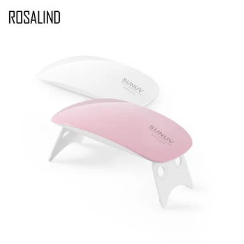 

Rosalind UV LED Lamp Nail Dryer 6W Lamp For Nails Manicure Machine Mini Portable Nail Lamp USB Cable Gel Nail Polish Gel Varnish