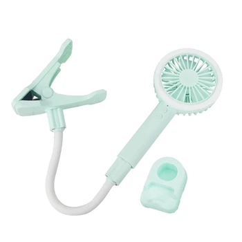 

2In1 Portable USB Fan with LED Light Cooler Mini Fans Handy Clip Small Desk Desktop USB Cooling Fan 3 Speed Adjustable with Base