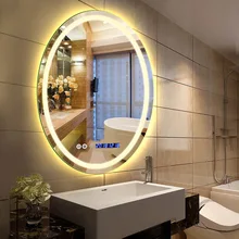 Светодиодный светильник для туалетного зеркала, настенные вешалки в виде эллипса, настенный умывальник, туалетное зеркало для умывания лица, противотуманное зеркало для ванной, зеркало для макияжа